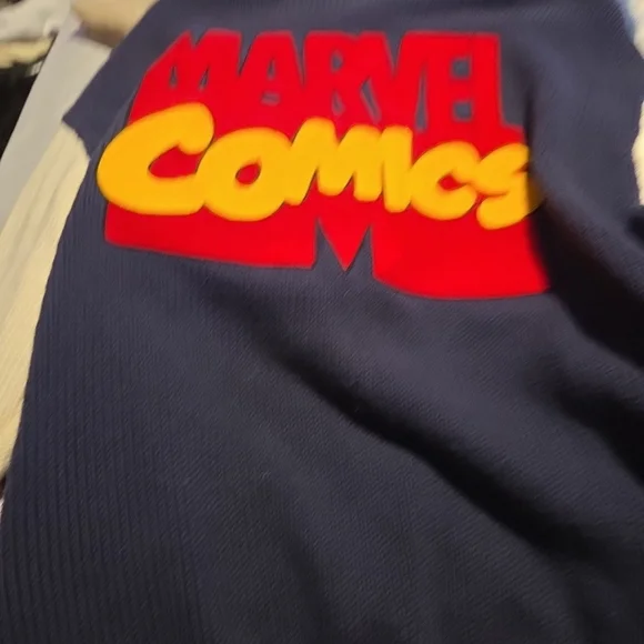 Kith Marvel Comics Navy and Cream Zip-Up Sweater